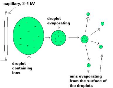the electrospray ionisation process
